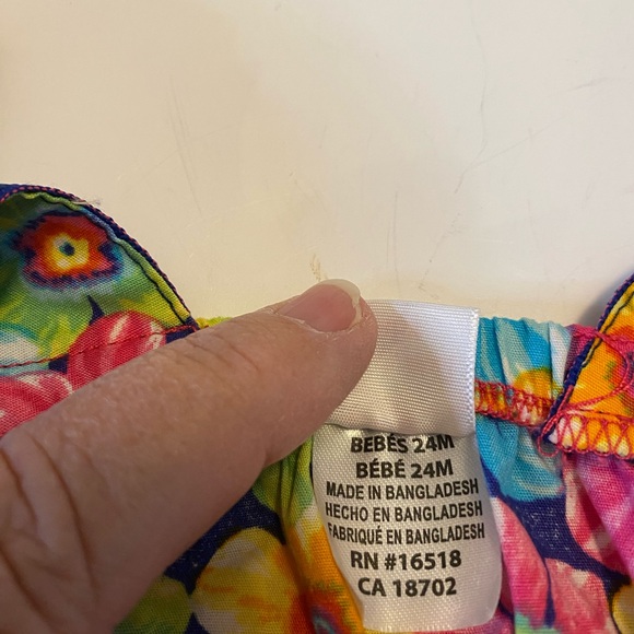 Toddler Girls 24 M Youngland multicolor flower dress, and pink shrug/sweater - Picture 9 of 13